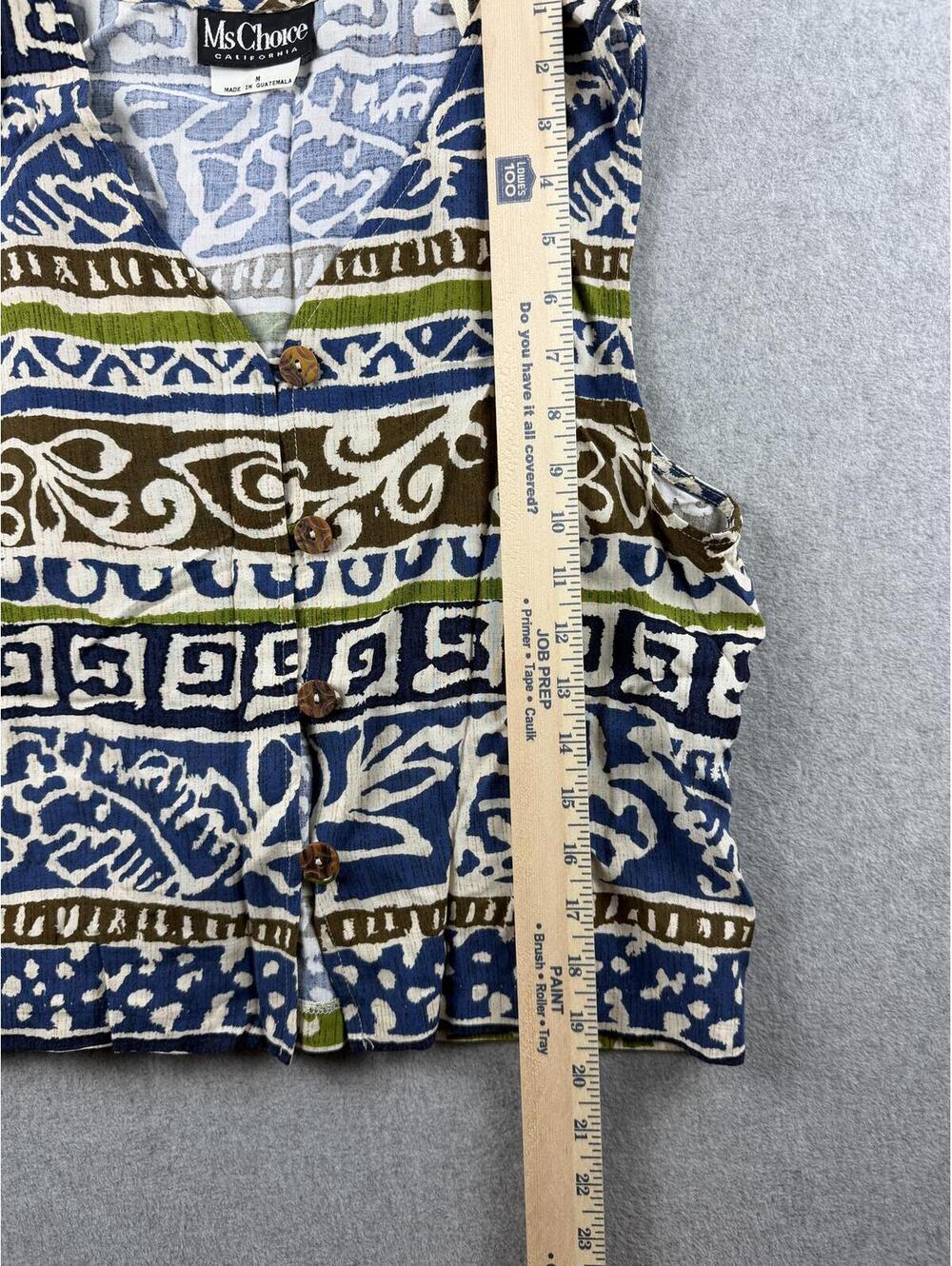 99s tribal print vest Ms Choice California vest - Picture 4 of 7